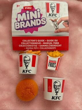 Mini Brands KFC Fries, Mixed Bucket, Pot Pie, and To Go Bucket Bundle